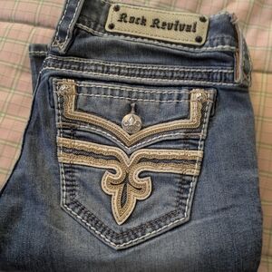 Rock Revival Women's Denim Jeans with Embroidered Pocket
